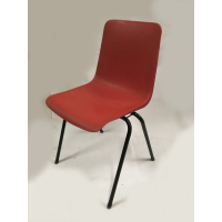 Retro vintage rode Riemersma eetkamerstoelen